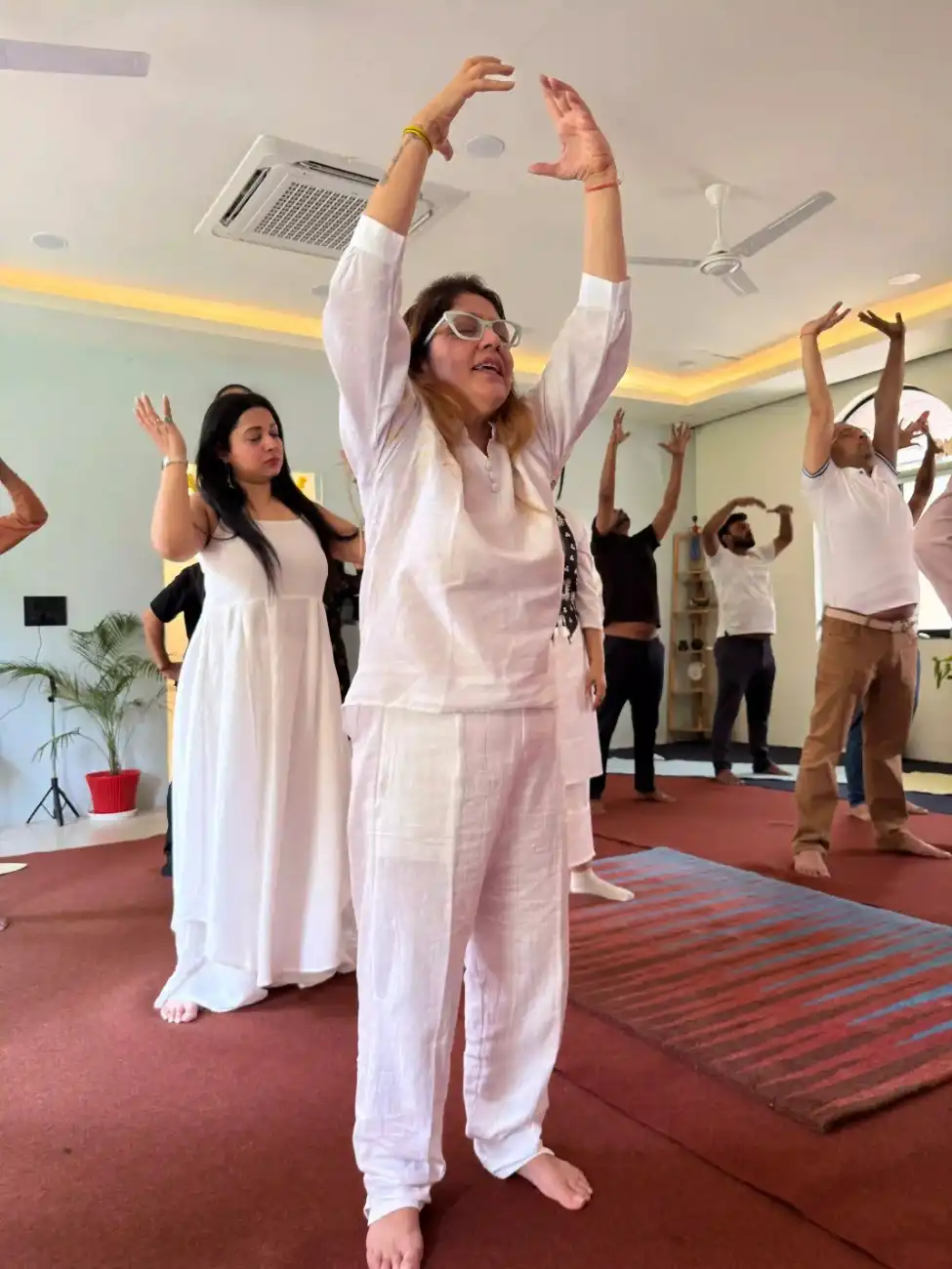 Group movement session at a workshop at The Healing Room